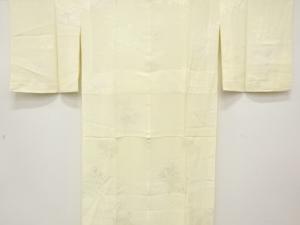 未使用品　松皮菱に流水・草花模様　単衣長襦袢